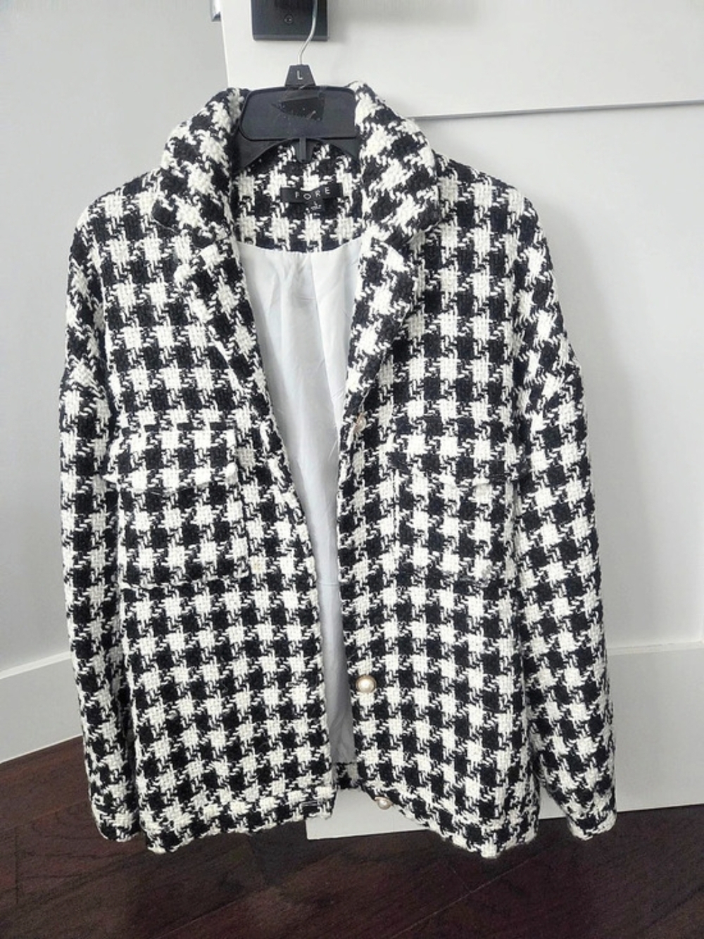 FORE Women's Houndstooth Jacket88 in Black & White